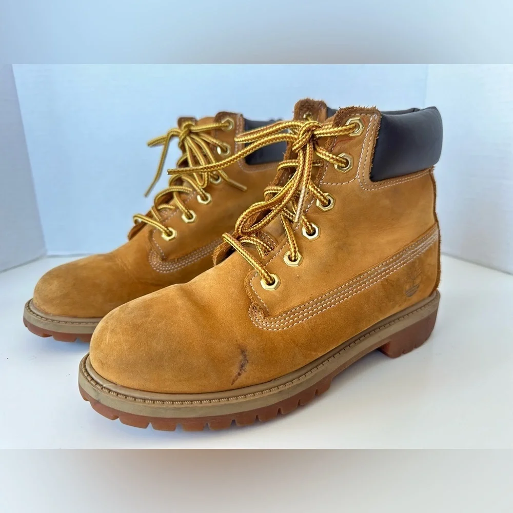 Timberland Timbs Tan Nubuck Combat Boots Size 4